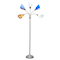 Simple Designs™ 5.6ft. 5-Light Gooseneck Silver Floor Lamp